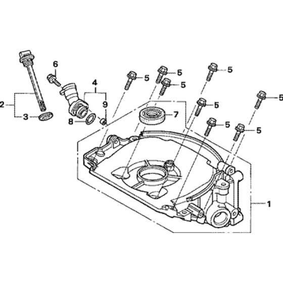 Oil Case Assembly for Honda GXV50U (GJAAK) Engine