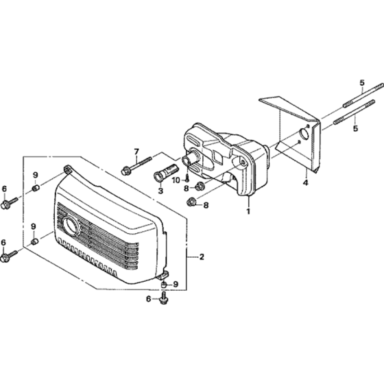 Muffler Assembly for Honda GXV50U (GJAAK) Engine