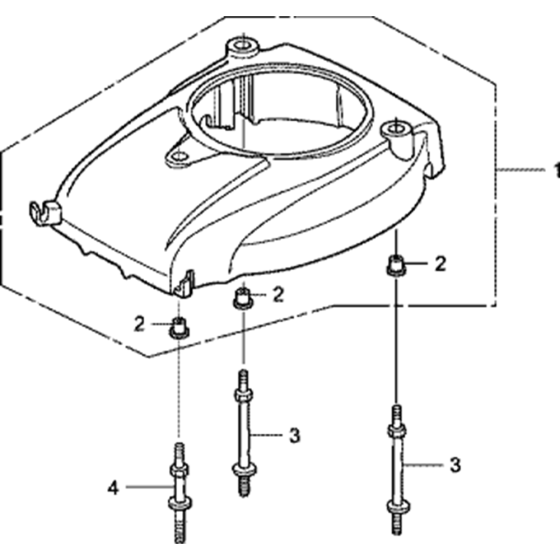 Fan Cover Assembly for Honda GXV57U (GJAJK) Engine