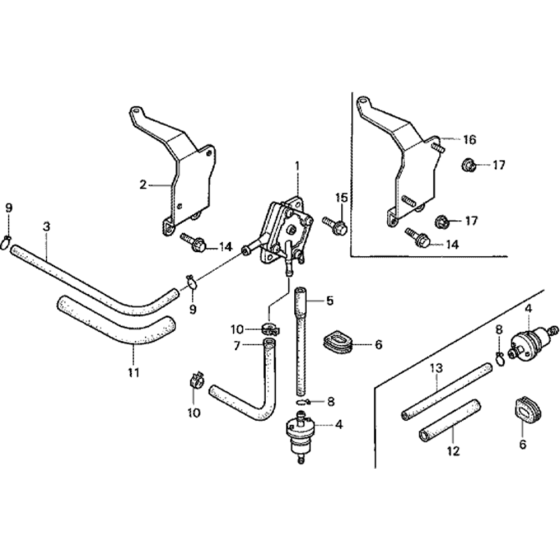 Fuel Pump Assembly for Honda GXV610 (GJAC) Engines.