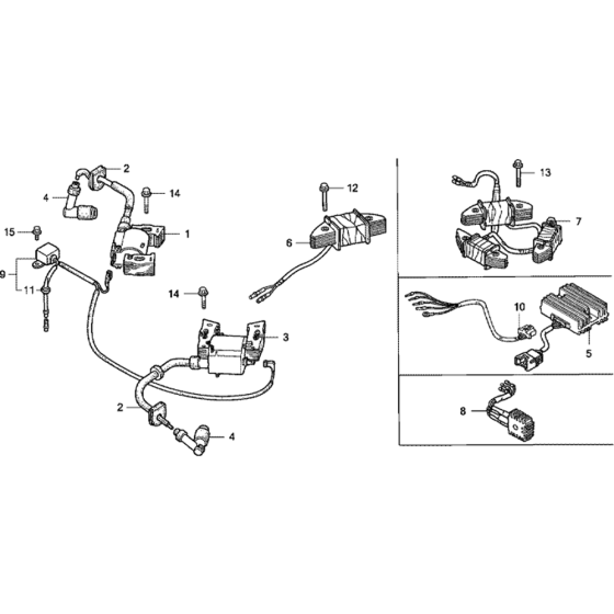 Ignition Coil Assembly for Honda GXV620 (GJAD) Engines.