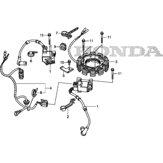 Ignition Coil Assembly for Honda GXV630RH (GJACH) Engines.