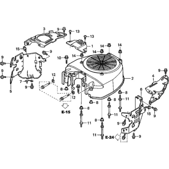 Fan Cover Assembly for Honda GXV670 (GJAH) Engines.