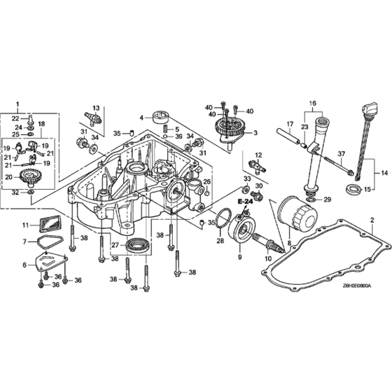 Crankshaft Assembly for Honda GXV670U (GJAHK) Engines.