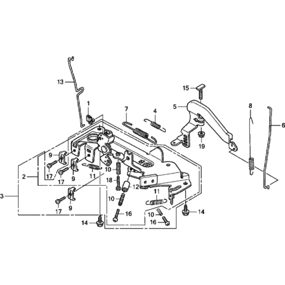 Control Assembly for Honda GXV670U (GJAHK) Engines.