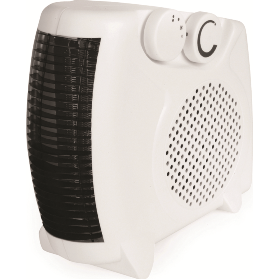 Electric Fan Heater For Domestic & Small Commercial Applications 2kw White