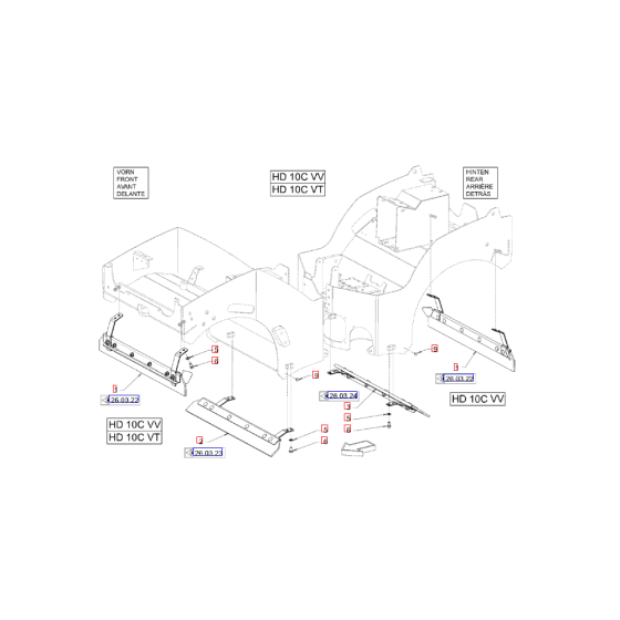 Scraper for Hamm Rollers