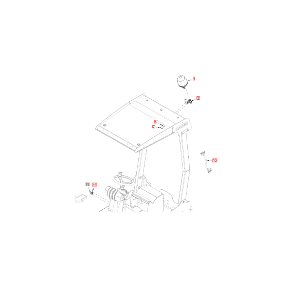 Rotary Beacon for Hamm Rollers