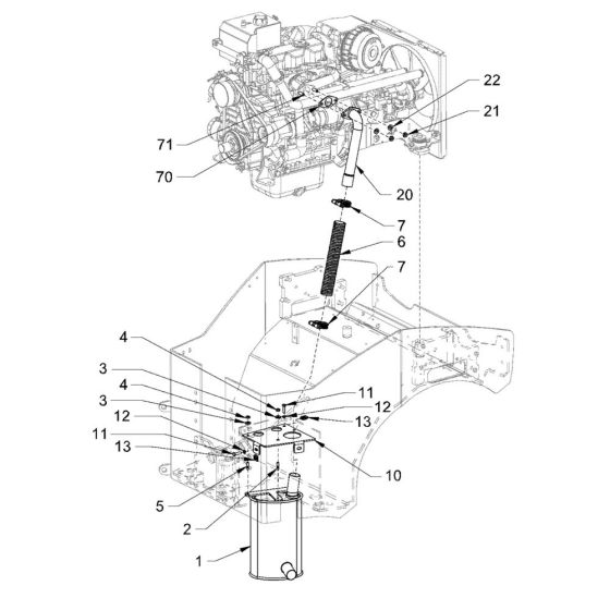Exhaust System for Hamm HD30 - 35
