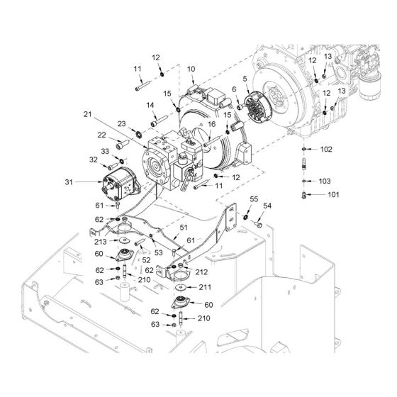 Pump Drive & Engine Assembly