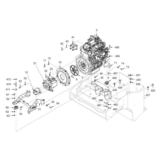 Pump Drive & Engine Assembly