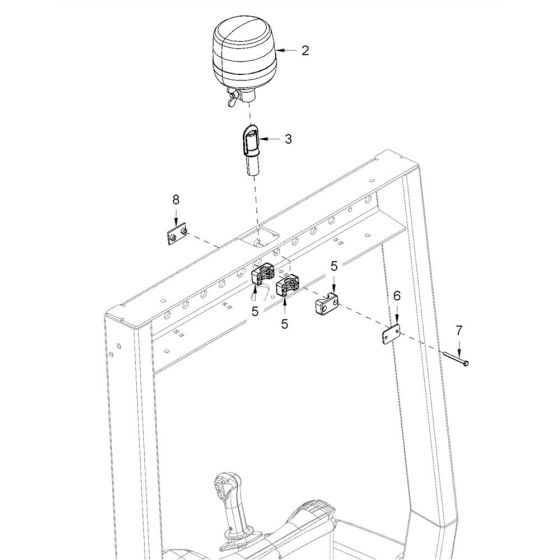 Rotary Beacon for Hamm Rollers