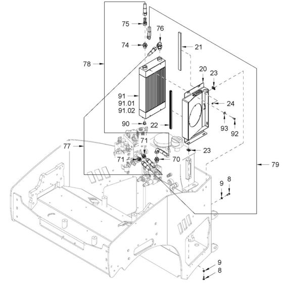 Cooling Parts for Hamm Rollers