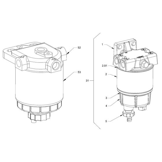 Fuel Filter for Hamm HD50