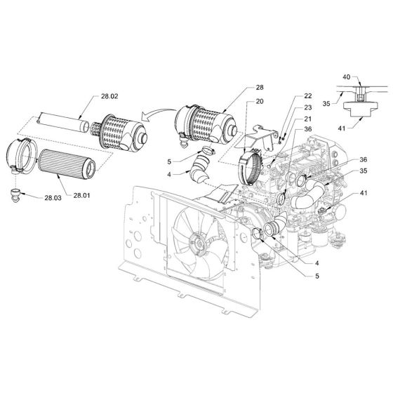 Air Filter System for Hamm HD50