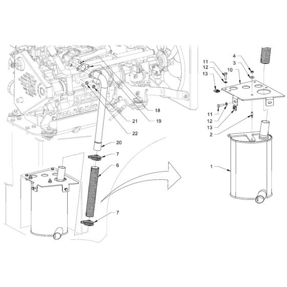Exhaust System for Hamm HD50