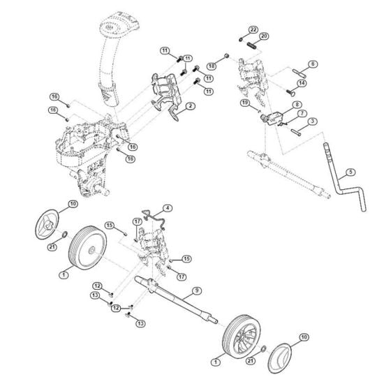 Chassis Assembly for Stihl/ Viking HB 445.2 HB Tillers