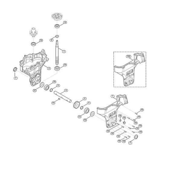 Gear Box Assembly  for Stihl/ Viking HB 445.2 HB Tillers