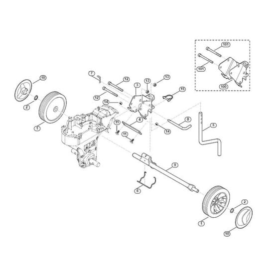 Chassis Assembly  for Stihl/ Viking HB 560.0 HB Tillers