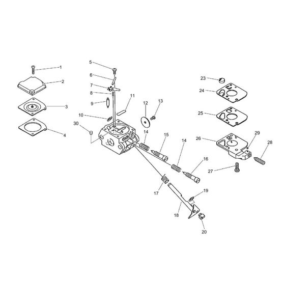 Carburettor (S/N 035000 and before) for ECHO HC-1500 Hedgetrimmer