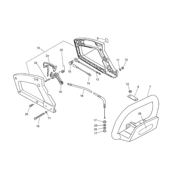 Handle (S/N 36019100 and before) for ECHO HC-1500 Hedgetrimmer