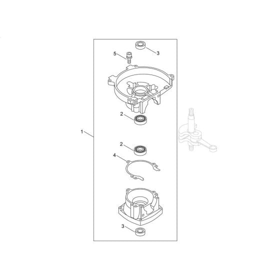 Crankcase for ECHO HC-1501 Hedgetrimmer