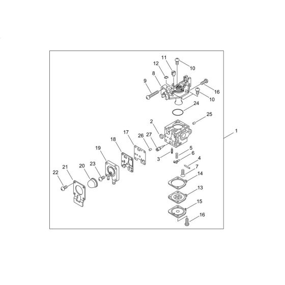 Carburettor for ECHO HC-1501 Hedgetrimmer