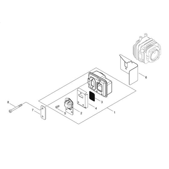 Muffler for ECHO HC-1501 Hedgetrimmer