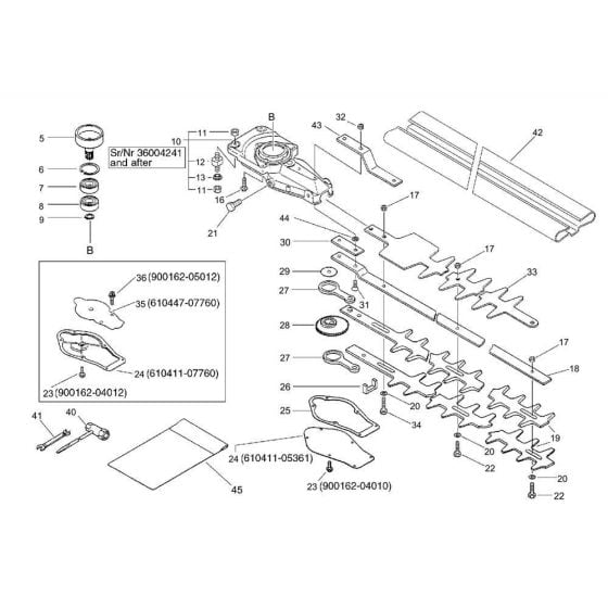 Gear Case, Cutter Tools for ECHO HC-1600 Hedgetrimmer