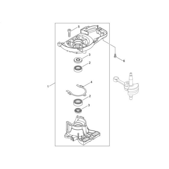 Crankcase for ECHO HC-2020R Hedgetrimmer