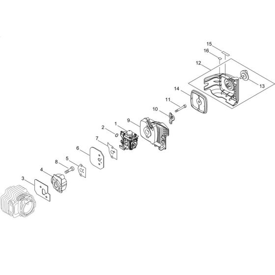 Air Cleaner, Carburettor for ECHO HC-2020R Hedgetrimmer