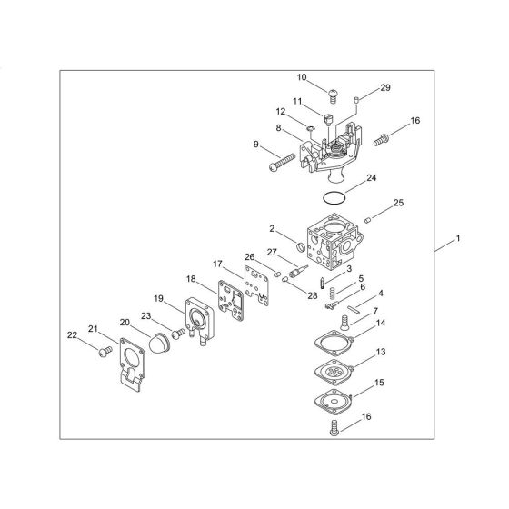 Carburettor for ECHO HC-2020R Hedgetrimmer