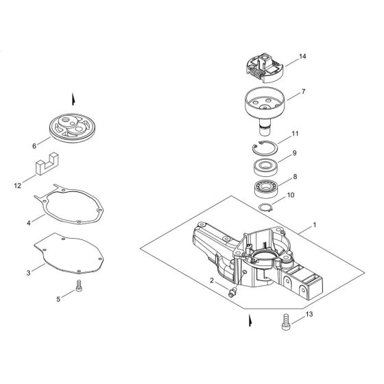 Gear Case for ECHO HC-2320 Hedgetrimmer