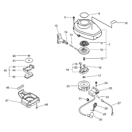 Starter, Magneto, Clutch for ECHO HC-2410 Hedgetrimmer