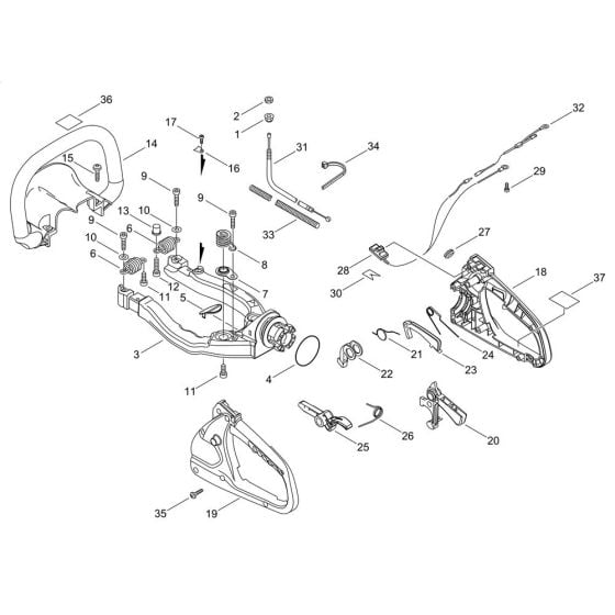 Handle for ECHO HC-2810ESR Hedgetrimmer