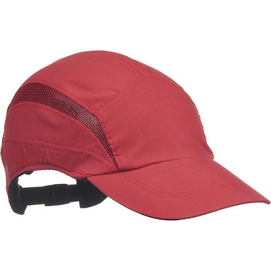 HC24 First Base 3 Classic Cap Standard Peak Side Mesh Ventilation EN812 Red