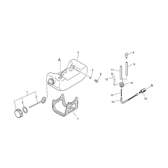 Fuel Tank for ECHO HCA-2500 Hedgetrimmer