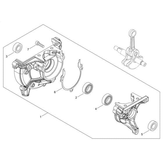 Crankcase for ECHO HCA-2620ES-HD Hedgetrimmer