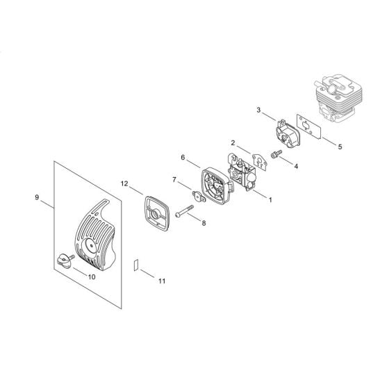 Air Cleaner, Carburettor for ECHO HCA-265ES-HD Hedgetrimmer