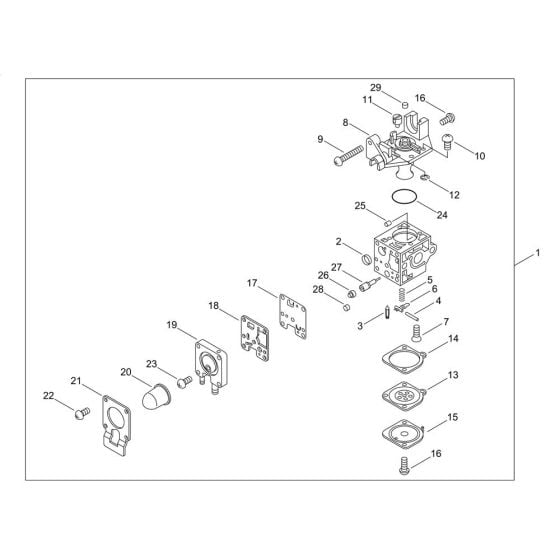 Carburettor for ECHO HCA-265ES-HD Hedgetrimmer