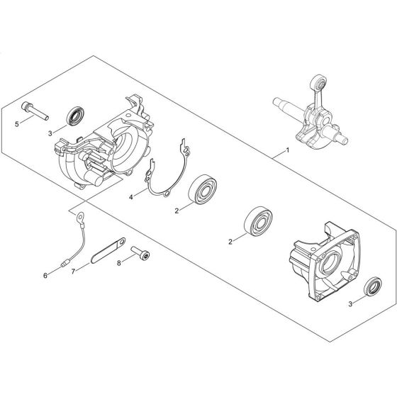 Crankcase for ECHO HCA-265ES-LW Hedgetrimmer