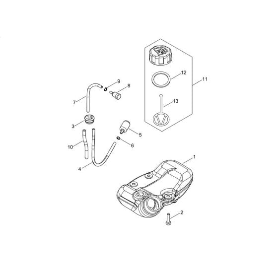 Fuel Tank for ECHO HCA-265ES-LW Hedgetrimmer