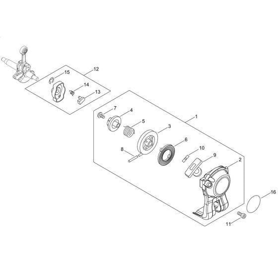 Recoil Starter, Pulley for ECHO HCA-265ES-LW Hedgetrimmer