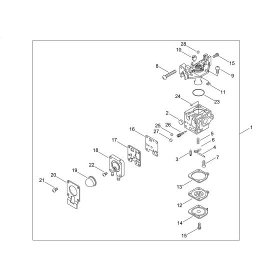 Carburettor for ECHO HCAS-236ES-LW Hedgetrimmer