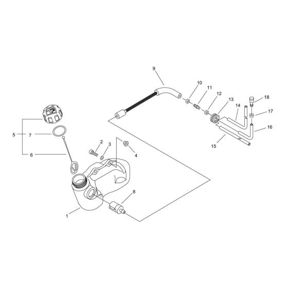 Fuel Tank for ECHO HCR-161ES Hedgetrimmer