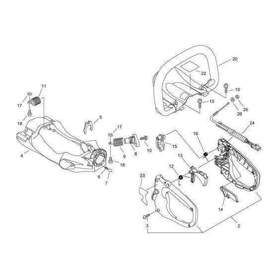 Handle for ECHO HCR-161ES Hedgetrimmer