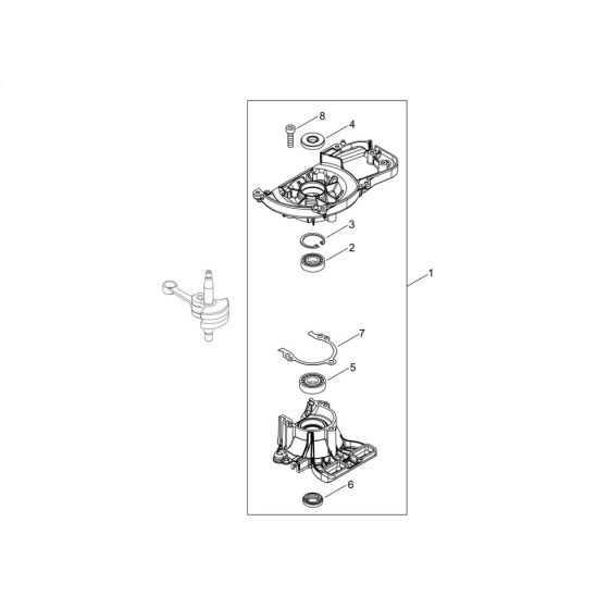 Crankcase for ECHO HCR-165ES Hedgetrimmer