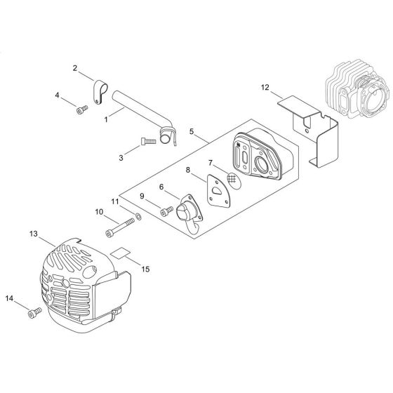 Muffler for ECHO HCR-165ES Hedgetrimmer