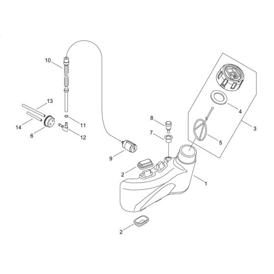 Fuel Tank for ECHO HCS-3210ES Hedgetrimmer