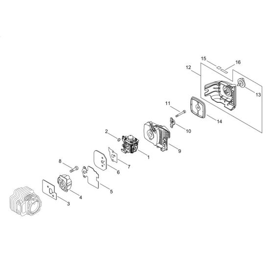 Air Cleaner, Carburettor for ECHO HCS-3810ES Hedgetrimmer